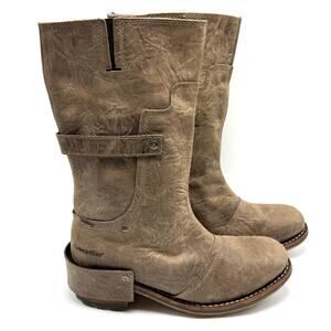 Caterpillar Western Riding Boots Women’s 9.5 Brown Leather Distressed Cowgirl